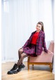 Костюм-двойка школьный красная шотландская клетка: юбка и пиджак