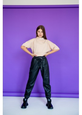 Футболка бежевая oversize для девочки