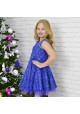 Платье нарядное синее бахрома "Shiny christmas collection"
