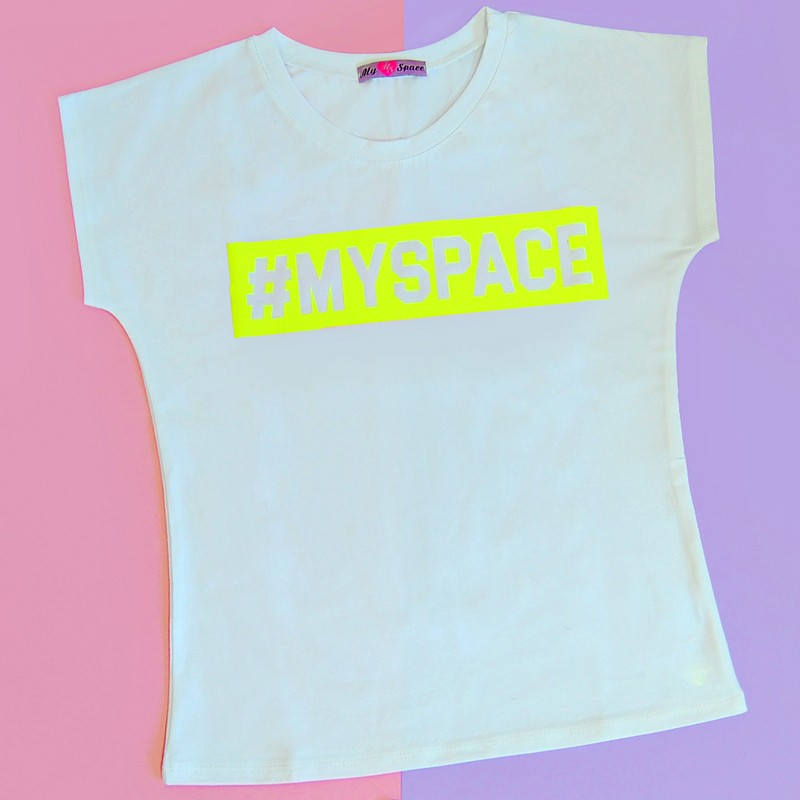 Футболка белая #MYSPACE