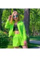 Спортивная ветровка салатовая неон