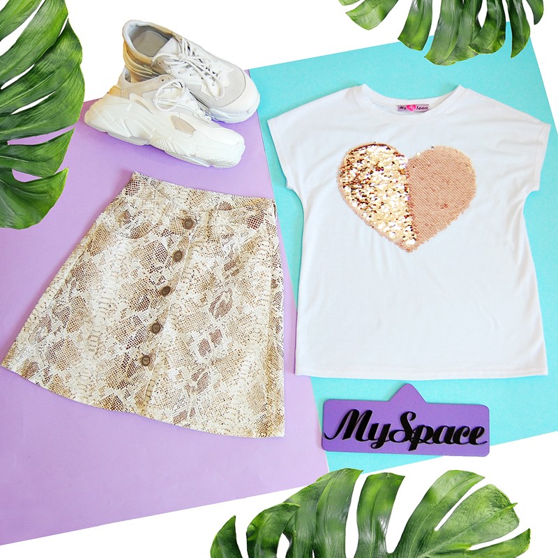 Летняя юбка деним принт питон