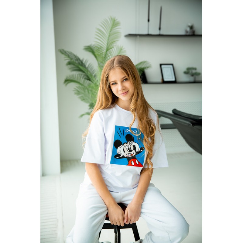 Футболка с  Mickey Белая 
