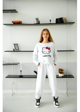Спортивный костюм Hello Kitty  петля белый 