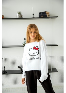 Свитшот белый Hello Kitty 