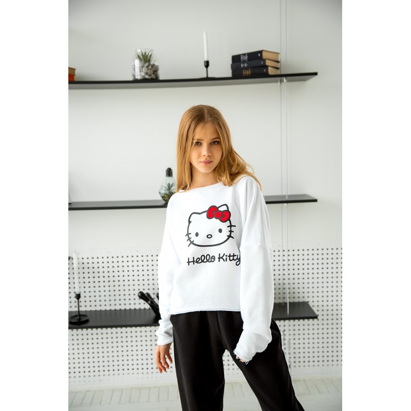 Свитшот белый Hello Kitty 